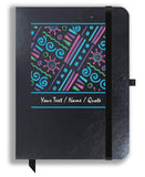 Brown Cloud Personalized Black Leather Cover Notebook/Diary (Ruled/Blank/Grid) With Personalised/Customized Photographs/Message/
