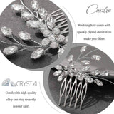 Casdre Crystal Bride Wedding Hair Comb Bridal Side Comb Hair Piece Wedding Hair Accessories for Women and Girls (Pack of 1) (A S