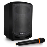 Pyle Portable Bluetooth PA Speaker System - Indoor Outdoor Karaoke Sound System w/Wireless Mic, Audio Recording, Rechargeable Ba