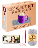 Berstuk Level 1 Absolute Beginner Crochet Kit for Adults - Crochet Starter Kit Beginner for Adults - Learn to Crochet with Exper
