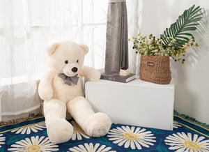 Misscindy Giant Teddy Bear Plush Stuffed Animals for Girlfriend or Kids 47 inch, (White)