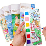 IncyWincy Travel Colouring Books with Paint Brush (Pack of 30) 12Page Activity Kit for Kids | Unisex Return Gifts for Boys &
