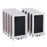Flash Furniture Canterbury 10 Pack Tabletop Magnetic Chalkboards - Whitewashed Finish - 9.5 x 14 - Metal Folding Legs - Hanging 