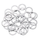 uxcell 150 Pcs Aluminum Flat Washer, 16 x 22 x 1.5mm Round Seal Gaskets Flat Spacers for Screws Bolts Machinery Repair Accessori