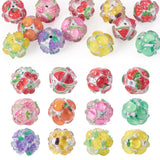 Craftdady 12Pcs Fruit Resin Beads Cute Cherry Grade Strawberry Banana Round Spacer Bead 17-21.5mm Rhinestone Clay 3D Fruit Ball 