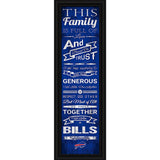 Buffalo Bills Print 8x24 Family Cheer Style