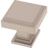 FRANKLIN BRASS Stepped (10-Pack) Cabinet Knobs | Satin Nickel Handles for Dresser Furniture Drawers/Kitchen/Door/Bathroom | 1 P4