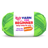 50g Rainbow Beginner Crochet Yarn for Crocheting and Knitting Multicolor Cotton Crochet Yarn for Beginners(Green Variegated)