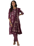 Libas Women'S Pure Cotton Kurta Set (49068_Maroon