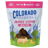 Colorado Naturals Bacon Jerky Chips Dog Treats, 6 oz - All-Natural, Made in USA, No Fillers or Preservatives - Great Source of P