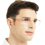 OCCI CHIARI Reading Glasses Men Suqare Reader 0 100 125 150 175 200 225 250 275 300 350 400 500 600 (Clear 2.25)