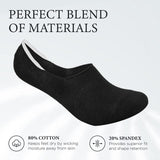 Xjarvis Anti-Slip No Show Low Cut Loafer Socks For Men & Women With Combed Cotton For Sports Running & Hiking Pack Of 3 Black (Free Size),Black,,B0B4G2KS36