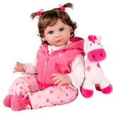 Aori Reborn Baby Girl Dolls - 22 Inch Realistic Lifelike Newborn - Handmade Soft Vinyl Girl Doll with Feeding Accessories | Weig