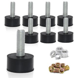 NEWBYTEK M8 Rubber Adjustable Furniture Leveler,8 Pack Leveling Feet Screws in Threaded, Feet Levelers Screw On Furniture Glide 