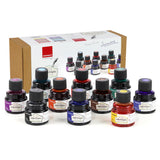Isomars Fountain Pen Ink Set of 10 Colors, 65ml Each Bottle, Quick Drying, NonClogging Formula, Smooth Ink Flow, Vibrant Archiv