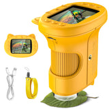 OAEBLLE Kids Microscope, 1000X Portable Mini Pocket Microscope with 2.4 IPS Screen & 8 LEDs