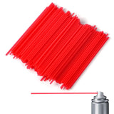 200pcs Spray Can Straws, 4.72in Long Red PP Material Aerosol Spray Can Replacement Straws Tips Extension Tubes for Paint Cleaner