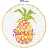 Dimensions LearnACraft Sweet Pineapple Counted Cross Stitch Kit for Beginners, 6