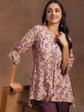 Libas Women'S Viscose Rayon Regular Kurti (29156_Purple Purple 2Xl