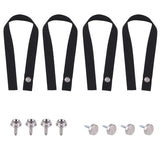 4pcs Pontoon Boat Ladder Strap, 18 Inches Polyester Boat Ladder Strap Clip Replacement with Screws for Ship Car RV Garage Access