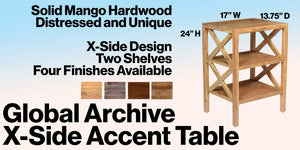 Jofran Inc. Global Archive X-Side Accent Table