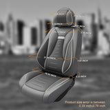 ASLONG 5PCS Angel Wings Front and Back Car Seat Covers Auto Interior Accessories with Water Proof Nappa Leather for Cars SUV Pic