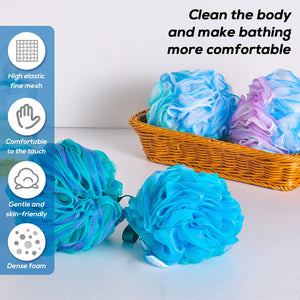 10 Pcs Shower Loofahs,Bath Shower Loofah Sponge,Exfoliating Shower Pouf Balls for Women,Men,Body Wash Bathroom,Exfoliate with Be