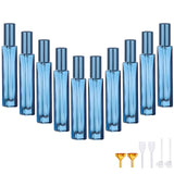 Segbeauty 0.34oz Small Glass Perfume Spray Bottle Empty, 10pcs 10ml Atomizer Sprayer for Perfume Refill Bottles, Dark Blue Colog