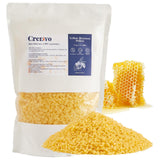 Crenovo Yellow Beeswax Pellets 2 LB, 100% Pure Natural Triple Filtered Beeswax for Candle Making, DIY Lip Balm and Skin Care, Co