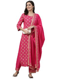 Gosriki Women'S Cotton Blend Kurta With Palazzo & Dupatta (Woo-Pink_S_Pink_Small),Pink,,B08WLX2M4R