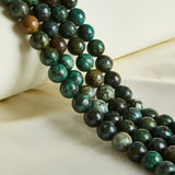 35pcs 10mm Natural African Turquoise Beads Gemstone Beads Round Loose Beads for Jewelry Making