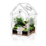 Jumping Spider Enclosure - Internal Dimensions 3.15x3.15x5.6 Acrylic Terrarium Kit for Tarantulas/Mantis/Reptiles with Magnetic 