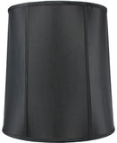 14x16x17 Black Shantung Lampshade with Brass Spider fitter - Perfect for table and Desk lamps - Large, Black