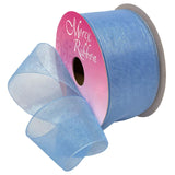 Morex Ribbon Sheer Organza Ribbon, 1.5 inch by 25 Yards, Copen, 91809/25-201