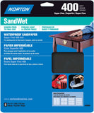 Norton 48060 Sandwet Sandpaper 400 Grit, 9Inch x 11Inch, 5Pack