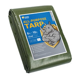 GUARD SHIELD Heavy Duty Tarp 8x10 Feet Green Multi Purpose Thick Waterproof Poly Tarp Cover 10mil