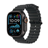 Apple Watch Ultra 2 [GPS + Cellular 49mm] Smartwatch, Sport Watch with Black Titanium Case with Black Ocean Band. Fitness Tracke