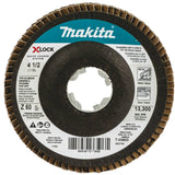 Makita T-03903 X-Lock 4-1/2 60 Grit Type 29 Angled Grinding and Polishing Flap Disc for X-Lock and All 7/8 Arbor Grinders