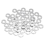 uxcell 50 Pcs Aluminum Flat Washer, M6x12x2mm Round Seal Gaskets Flat Spacers for Screws Bolts Machinery Repair Accessories, Out