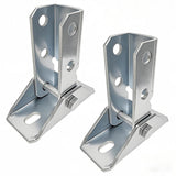 BIAXJUNY Adjustable Brace Fitting,180 Degree Turn Joint Connector Bracket Fit for 1/2 Bolt in 1-5/8 Strut Channel, Electrogalvan
