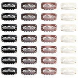 32pcs U-Shaped Wig Clips - Small Comb Metal Clips with Soft Rubber Snaps - Accessories for Wigs, Braids, Hair & DIY Chunni