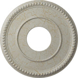 12 1/2OD x 3 7/8ID x 3/4P Bradford Ceiling Medallion (Fits Canopies up to 6 5/8), Hand-Painted Pot of Cream Crackle
