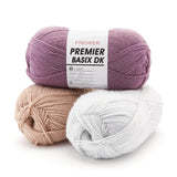 Premier Basix Dk Weight Yarn, Soft Acrylic, Affordable, Machine Washable 1142-44 Light Brown