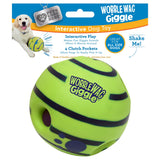 Wobble Wag Giggle Ball | Rolling Enrichment Toy for Fun Playtime, Interactive Play for Indoor or Outdoor, Keeps Dogs & Puppies L
