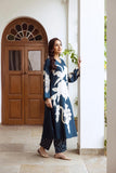 Gosriki Women'S Cotton Blend Straight Printed Kurta With Palazzo (Cukari Blue-Gs_S_Blue_Small),Blue,,B0D9WDPSF2