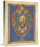 A Man Enthroned Within A Mandorla In A Tree-Canvas Art-18X24