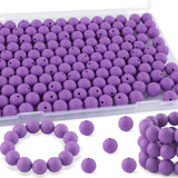 Kovict 145pcs Silicone Beads, 15mm Silicone Beads for Keychain Making, Pens Bracelet Necklace DIY Crafts(Purple)
