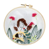 Ecomistiq Embroidery Set For Beginners Diy Handmade Sewing Craft Set Style D | Stitch Kits | Hand Embroidery Kits | Embroidery &