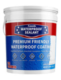 Xmntdo Polyurethane Waterproof Coating 5 Gallon White, Large Capacity for Large Area Cracks & Leaks Repair Coating for Pools, Ro