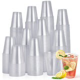 Turbo Bee 420 Pack 16oz Clear Disposable Plastic Cups,Cold/Hot Drinking Cups,Transparent Plastic Party Container for Water, Iced